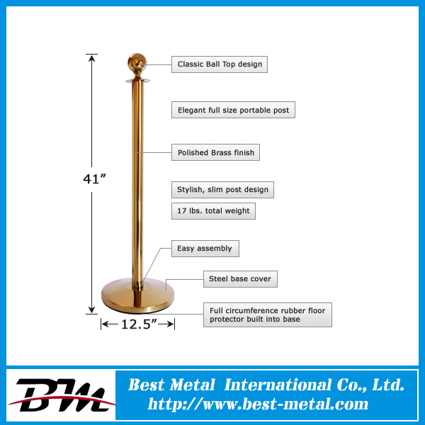 queue rope barrier stanchion