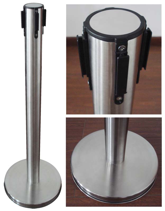 Stainless steel queue barrier
