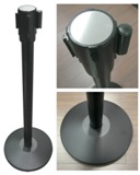 Black retractable belt barrier