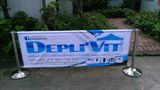 promotional barrier with banner